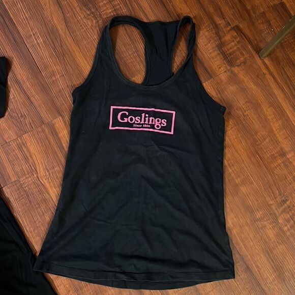BRAND NEW Gosling T Shirt - Black TShirt, Pink Logo Writing, Bundled with Tank - Picture 3 of 5